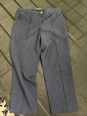 Men's Navy Dress Pants with Gold Accent